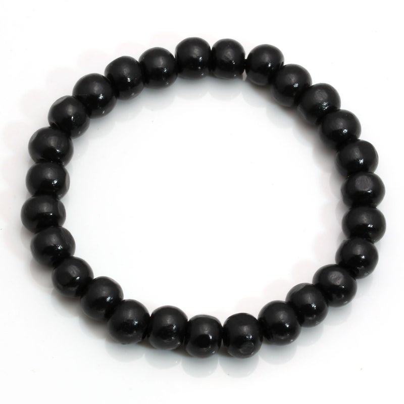 MILAKOO 5 Pcs 8mm Wood Beads Bracelet for Men Buddha Bracelet Elastic - Image 2